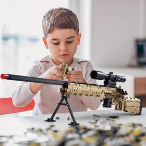 Building Blocks Guns Model Toys, 1086 PCS 1:1 M24 model building kits for Adults Boys Teens, Building Bricks for Halloween Christmas Day Birthday Gifts, Building Block Sets for Military Enthusiasts