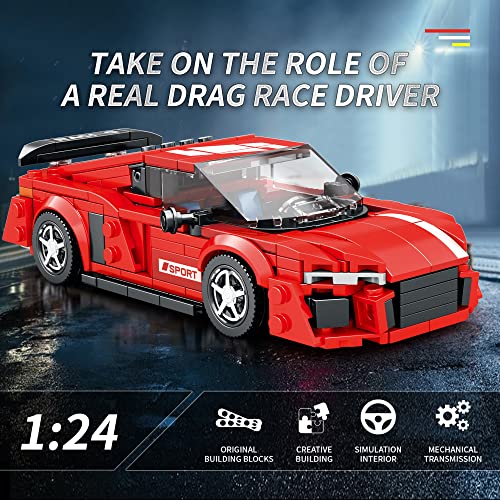 ZYLEGEN Sports Car Technique Car Building Kit,MOC Building Blocks Set to Build,Hypercar Model Building Kit,Collectible Race Car Display Model,Creative for Car Lovers,FKP(363Pcs)