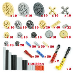 Gears and Wheels Axles Kits Sets, Compatible with Lego-Technic-Parts Pieces, 652pcs Car Bulk Parts Engine Kit Building Blocks Accessories Children Toys