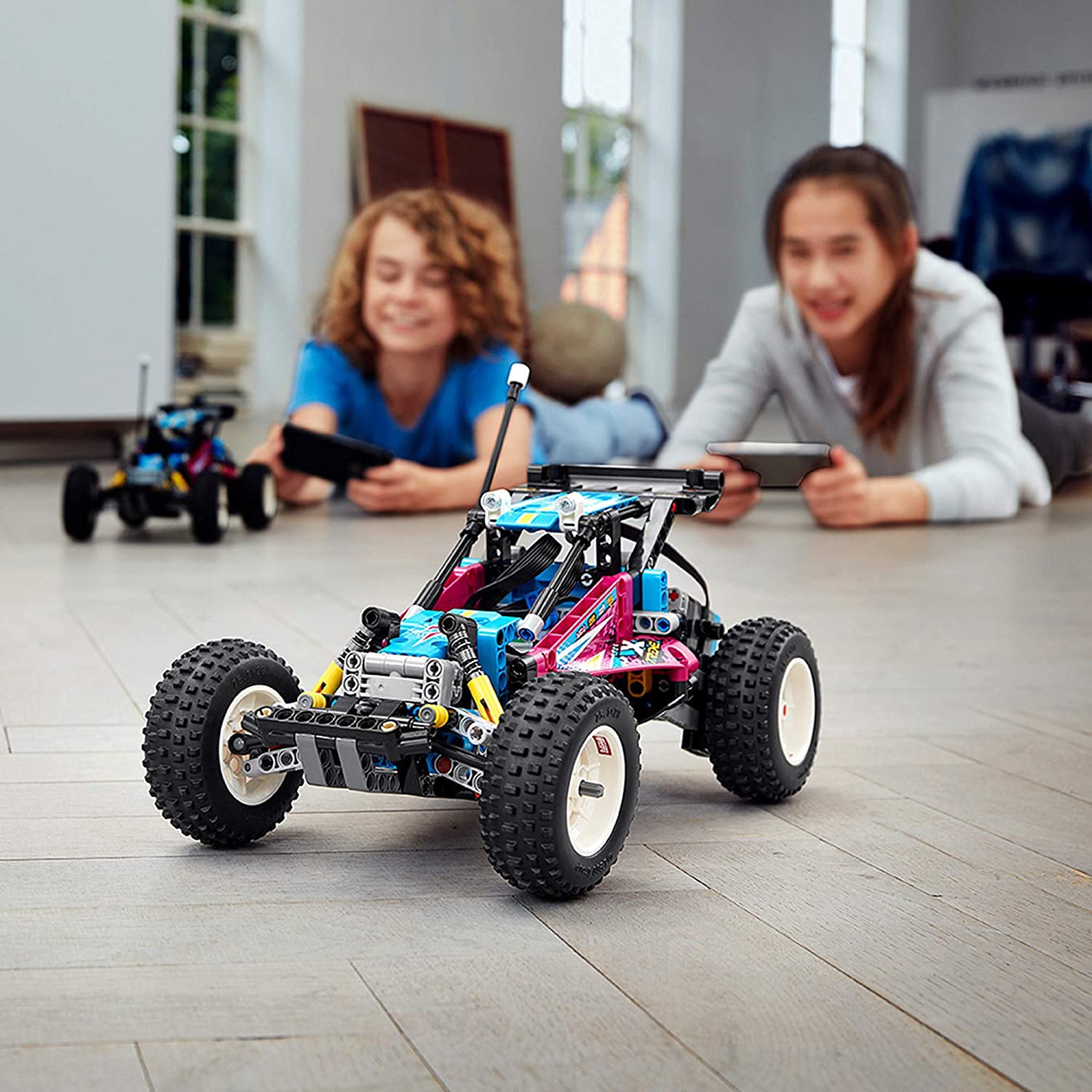 LEGO Technic Off-Road Buggy 42124 Model Building Kit; App-Controlled Retro RC Buggy Toy for Kids, New 2021 (374 Pieces)