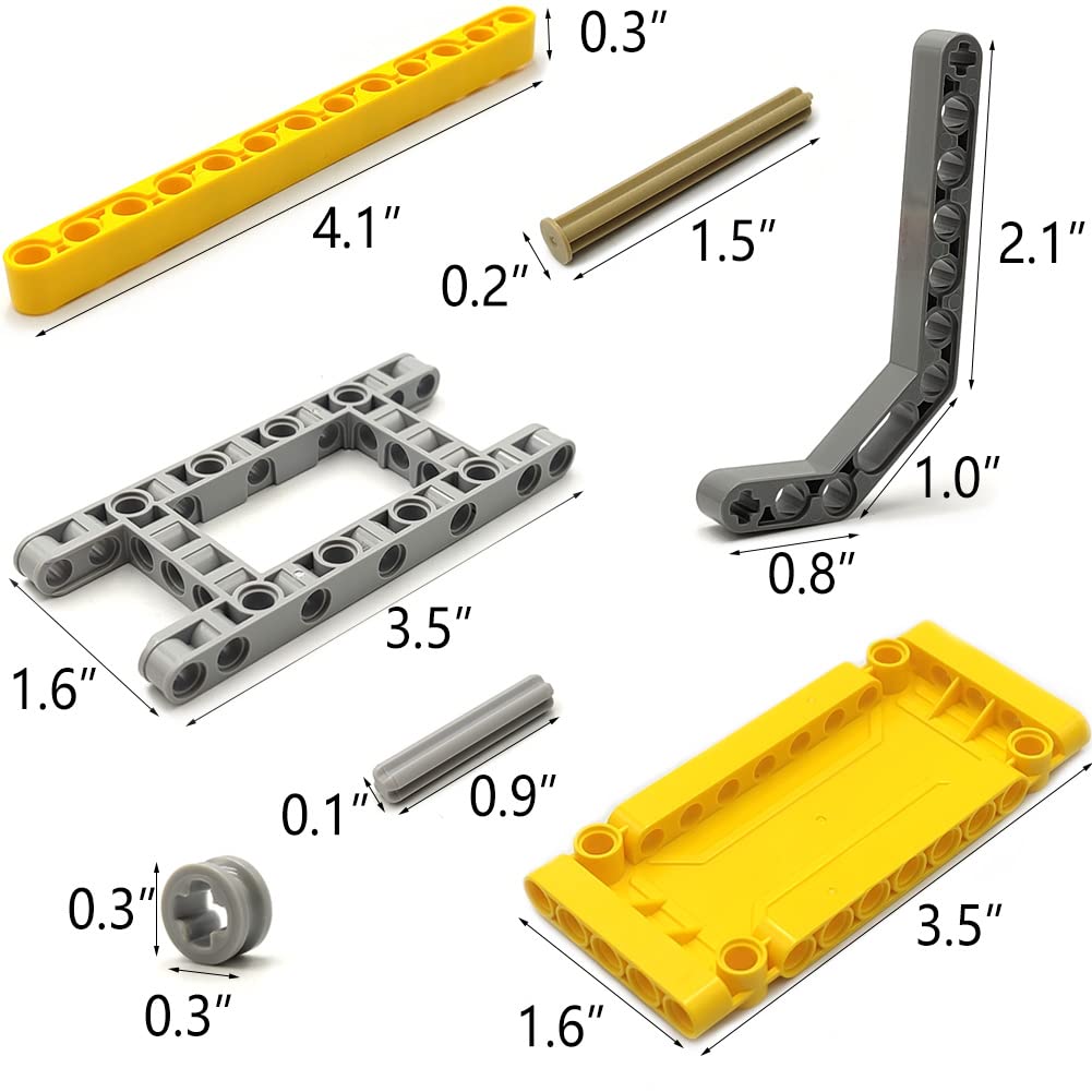 DSPITWOD Technical Parts Beams Axles Connectors Bricks Sets - 420 Pieces, Frame Liftarms Beams for Technic Car STEM Building Block Toys