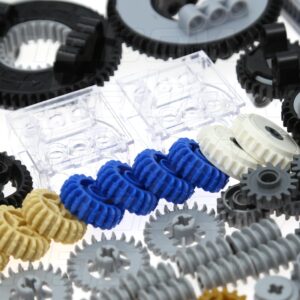 Habow 162pcs Technic-Parts Gears-Axle-Pin-Connector Compatible with Lego-Technic, Gear box Technic Cam Differential Engine Kit. MOC-Replacement-Pieces