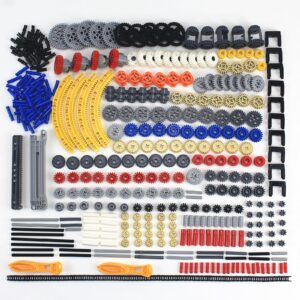 496 pcs technical parts building blocks gears axle pin connector compatible with major brand toy technical cam worm cogs gears steering parts differential engine kit moc pieces for replacement