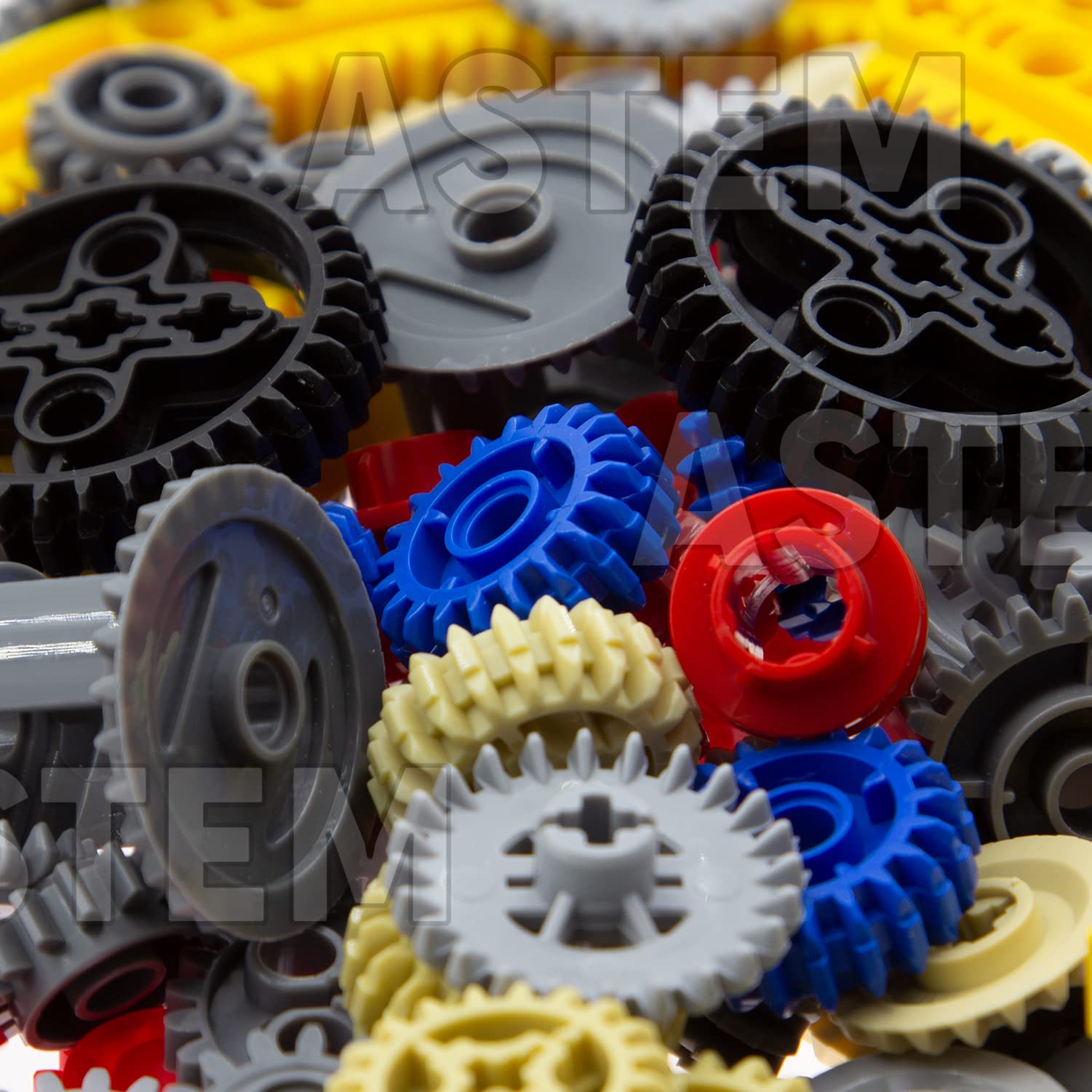 ASTEM 699pcs Technic-Parts Technic-Gears Axle-Pin-Connector Compatible with Lego-Technic Technic Cam Worm Cogs Gears Steering Parts Differential Engine Kit.