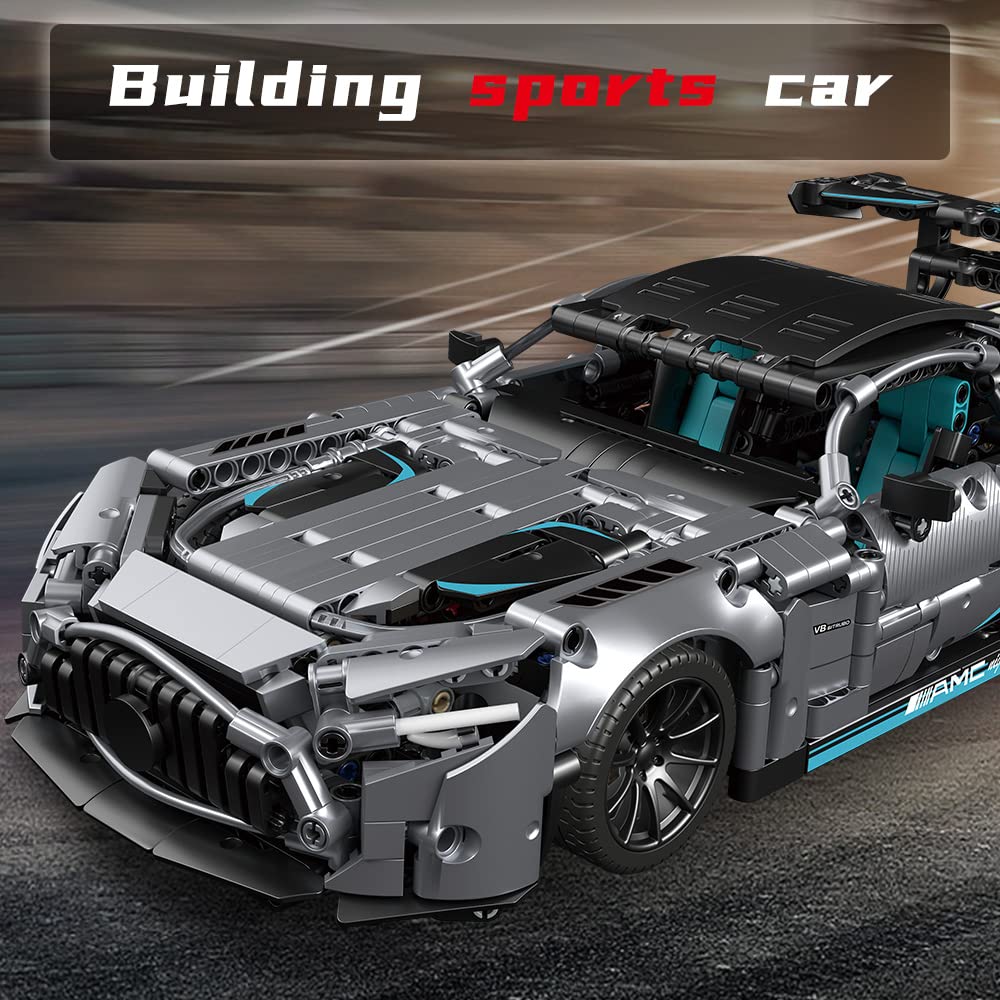 Mesiondy Sports Car Building Blocks Toys Boys or Adults Kits，1:14 MOC Building Set Raceing Car Model,Super Cars for Boys Age 12+ and Adult，(1466Pcs)