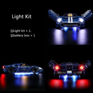 for Lego Technic 2022 Ford GT 42154 Car Model Super Motor and Remote Control and Light Upgrade Kit, for Adults, Compatible with Lego 42154(Model not Included)