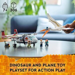 LEGO Jurassic World Quetzalcoatlus Plane Ambush Set 76947, with Dinosaur Toy Figure and Airplane Model, 2022 Movie Inspired, Multicolor