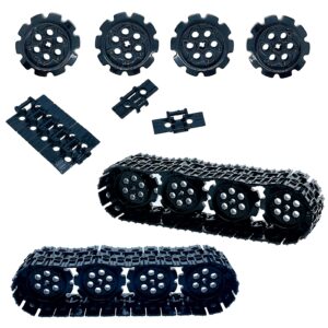 108Pcs Technical Parts Tank Track Wheels Treads Chain Links Motorcycle Car Accessories Building Blocks Toys for 6-12 Years Old Boys Kids Gift Tight fit Major Brands