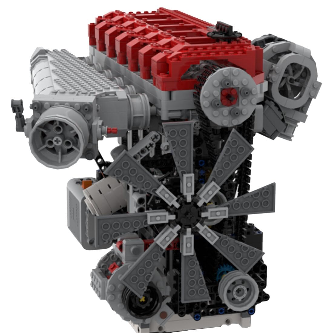 FILONA Technik Engine Motors Building Set, RB30-V4-3.0L Inline Six-Cylinder Four-Stroke Engine MOC Model Building Blocks Toy - 1985 Pieces