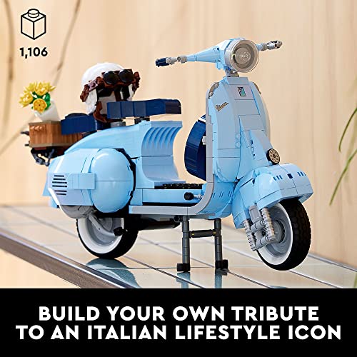 LEGO Icons Vespa 125 Scooter Model Building Kit 10298, Vintage Italian Iconic Model Moped, Display Home Décor Set for Adults, Relaxing Creative Hobbies, Gift Idea