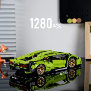 CHUANGPIN Speed Cars Building Kit Compatible with Lego Set for Adutls,Technic Champions Car Building Model Set,1:14 Cars for Boys 8-14 Years(1280pcs)