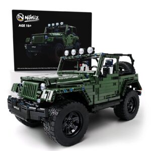 nifeliz off-road pickup wrange, 1:8 moc technique building set, engineering model car toy for adults (2,096 pieces)