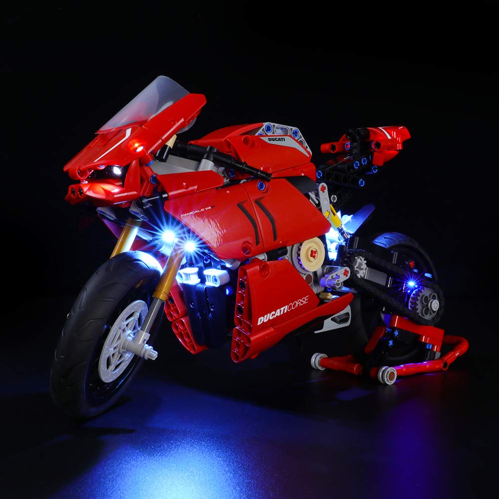 LIGHTAILING Light Set for (Technic Ducati Panigale V4 R) Building Blocks Model - Led Light kit Compatible with Lego 42107(NOT Includ