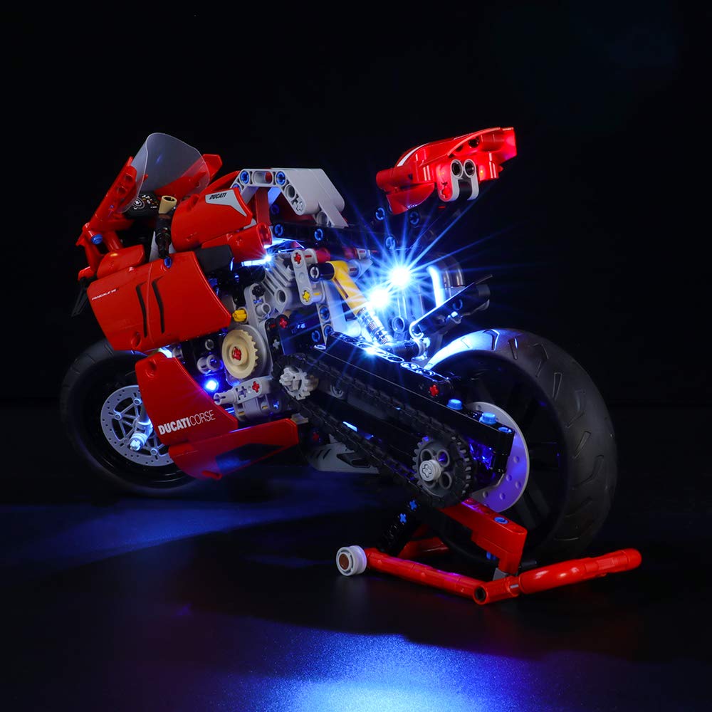 LIGHTAILING Light Set for (Technic Ducati Panigale V4 R) Building Blocks Model - Led Light kit Compatible with Lego 42107(NOT Includ