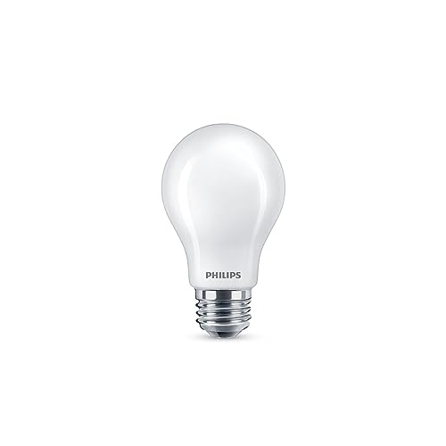 Philips LED Flicker-Free Frosted Dimmable A19 Light Bulb - EyeComfort Technology - 800 Lumen - Soft White (2700K) - 8W=60W - E26 Base - Title 20 Certified - Ultra Definition - Indoor - 8-Pack