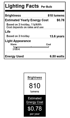 Westinghouse Lighting 5317500 6.5 Watt (60 Watt Equivalent) G40 Dimmable Clear Filament LED Light Bulb, Medium Base (6-Pack) (5317520)