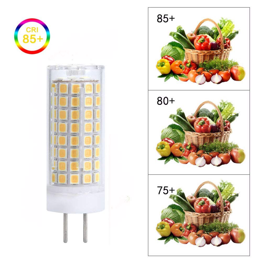 Lxcom Lighting GY6.35 LED Bulb 10W Dimmable Corn Light Bulb (4 Pack)- 2835 SMD 102 LEDs 90W Equivalent Warm White 3000K G6.35/GY6.35 Base T4 JC Type 1000LM for Accent Landscape Lighting, AC 110V