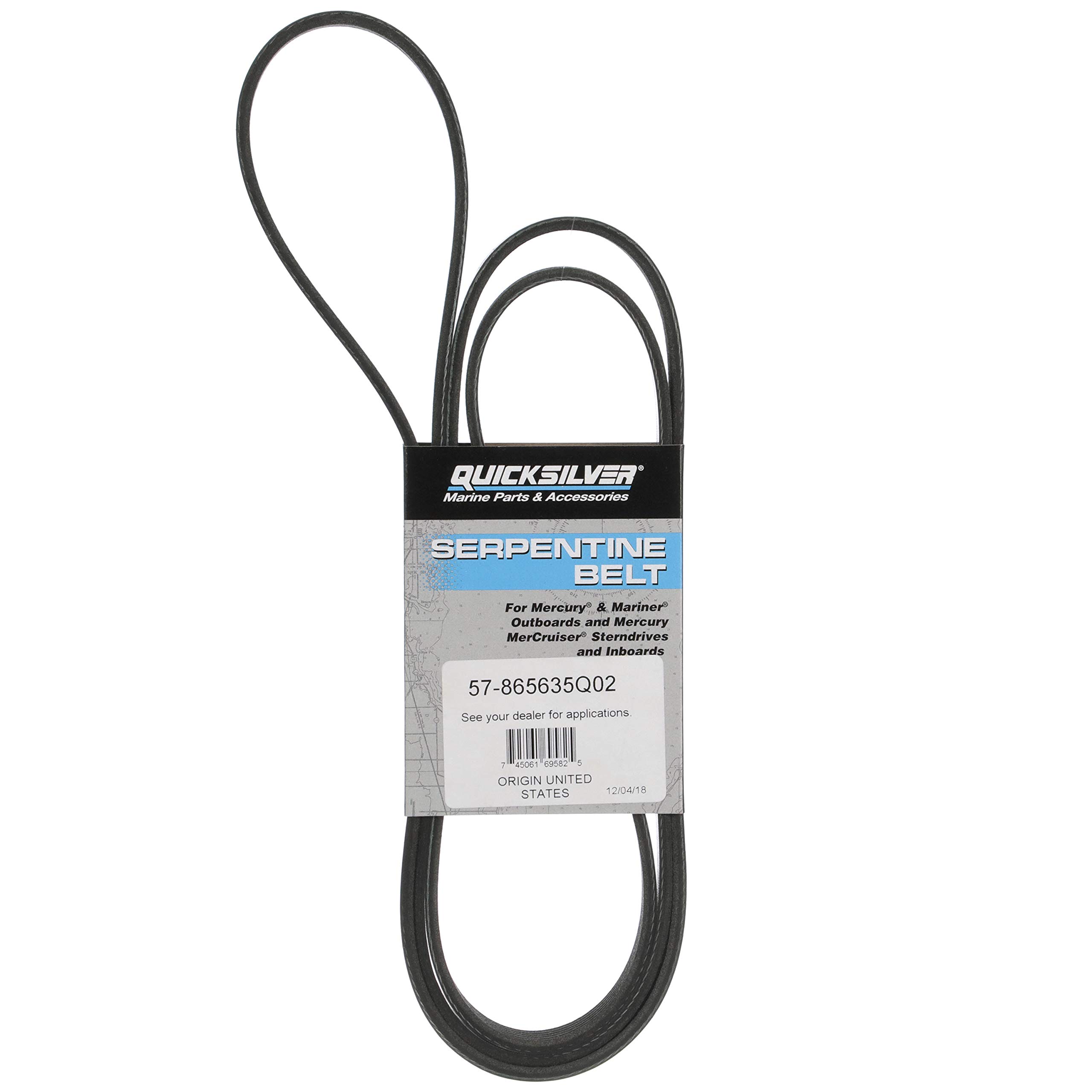 Quicksilver 865635Q02 Serpentine Belt 2,111 mm Long for MerCruiser 2005 and Newer MIE 8.1S Engines