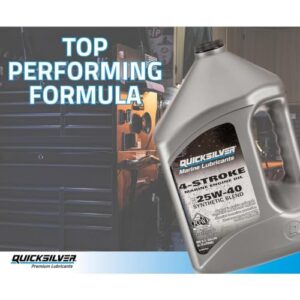 Quicksilver by Mercury Marine 25W-40 Synthetic Marine Engine Oil, 1 Gallon