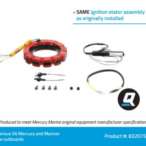 Quicksilver 832075A20 Ignition Stator Assembly for Mercury and Mariner 2-Cycle 45-50 Hp Outboards