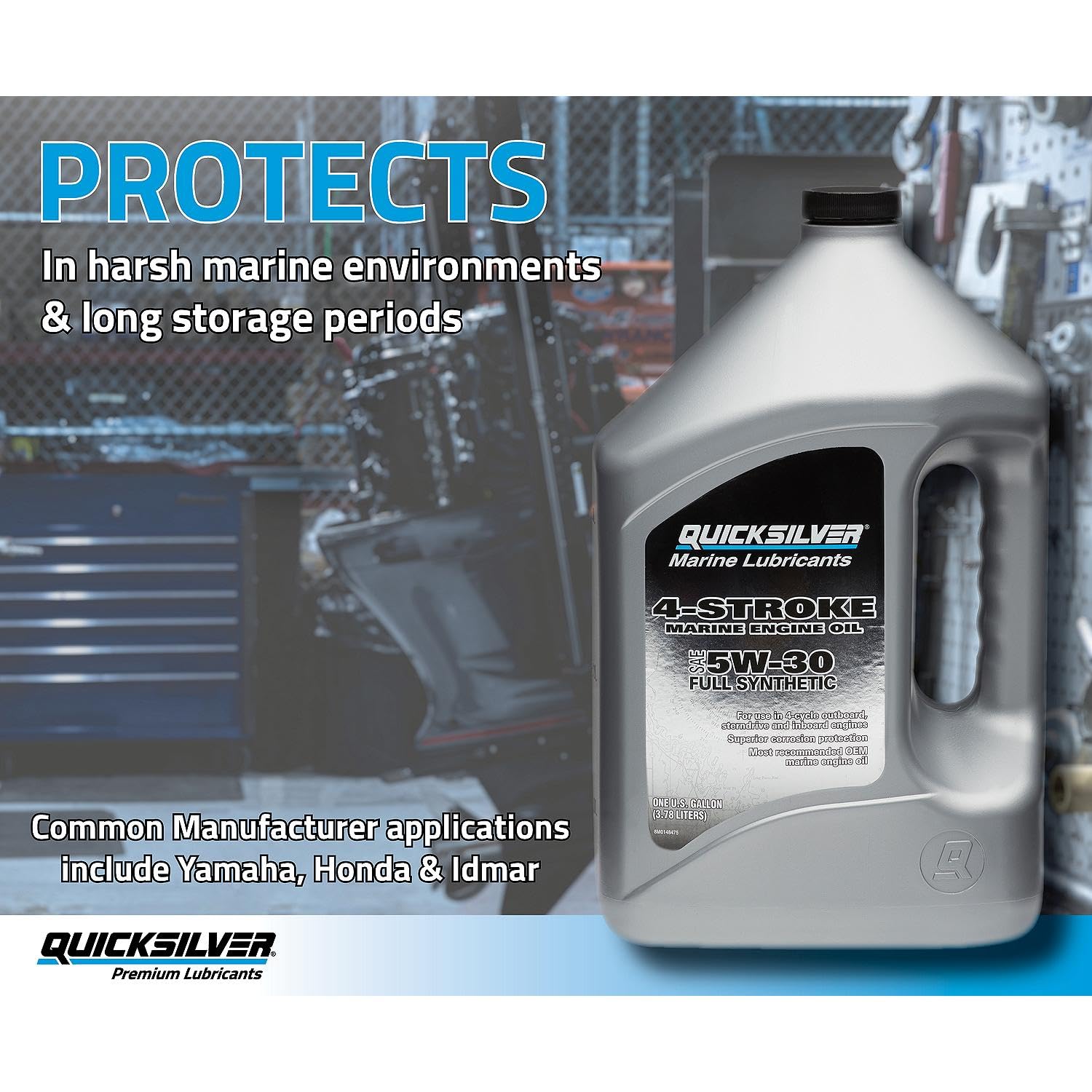 Quicksilver 5W-30 Full Synthetic Marine Engine Oil - 1 Gallon