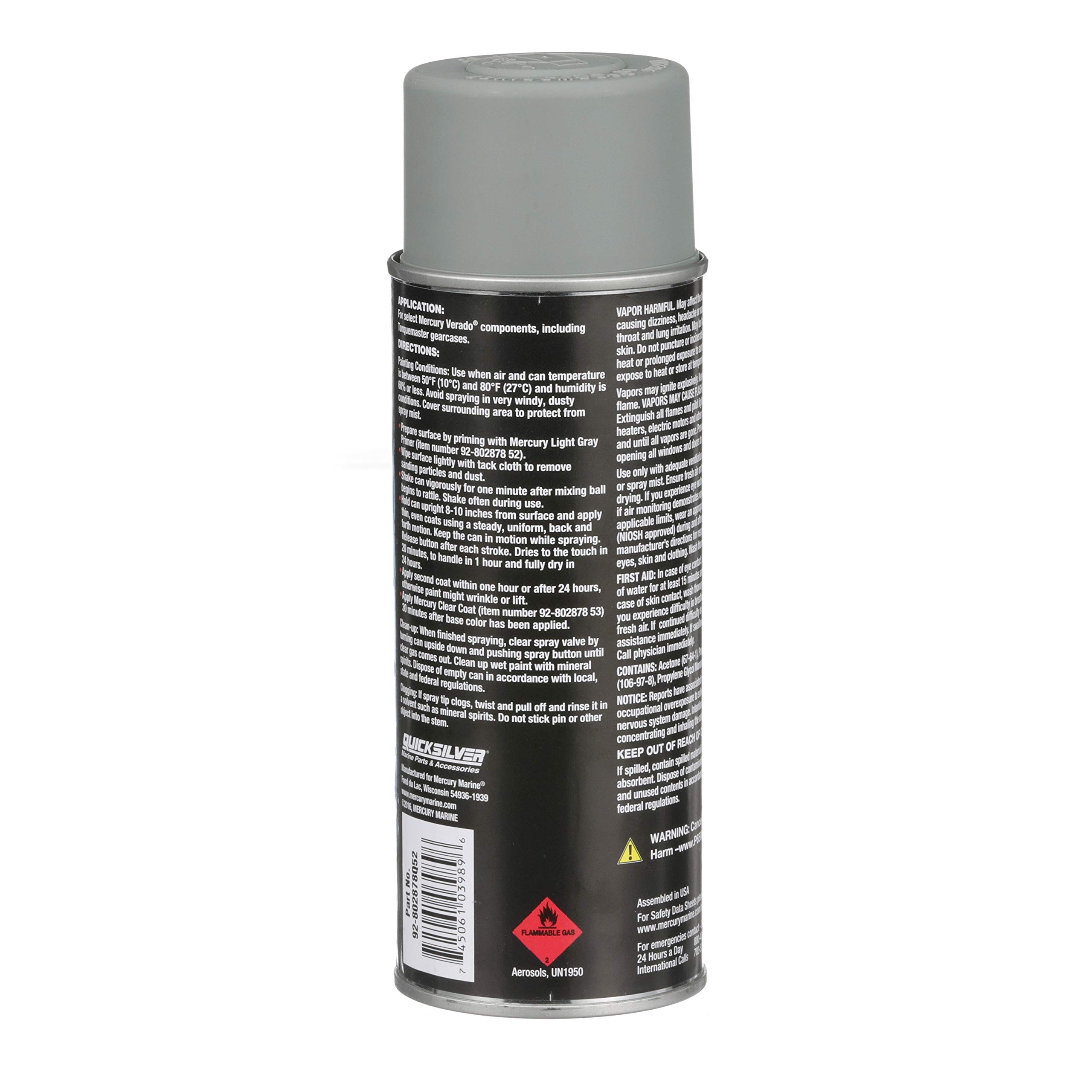 Quicksilver 802878Q52 Primer Paint - Light Gray Enamel Spray Paint