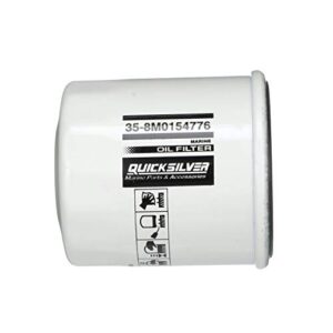 quicksilver 8m0154776 oil filter for select 2000-2018 yamaha, honda, and nissan/tohatsu 9.9-115 hp outboards