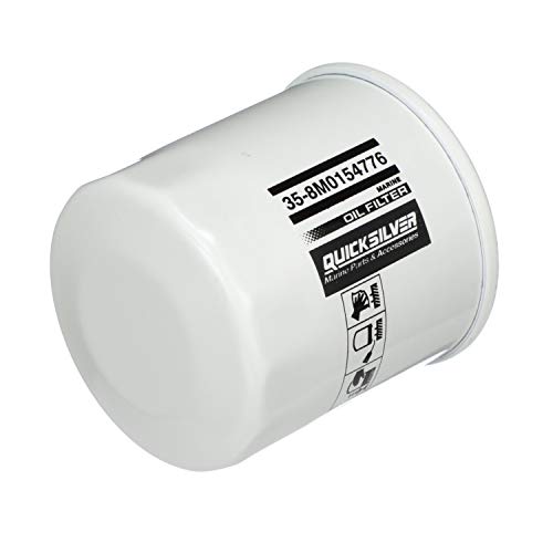 Quicksilver 8M0154776 Oil Filter for Select 2000-2018 Yamaha, Honda, and Nissan/Tohatsu 9.9-115 HP Outboards