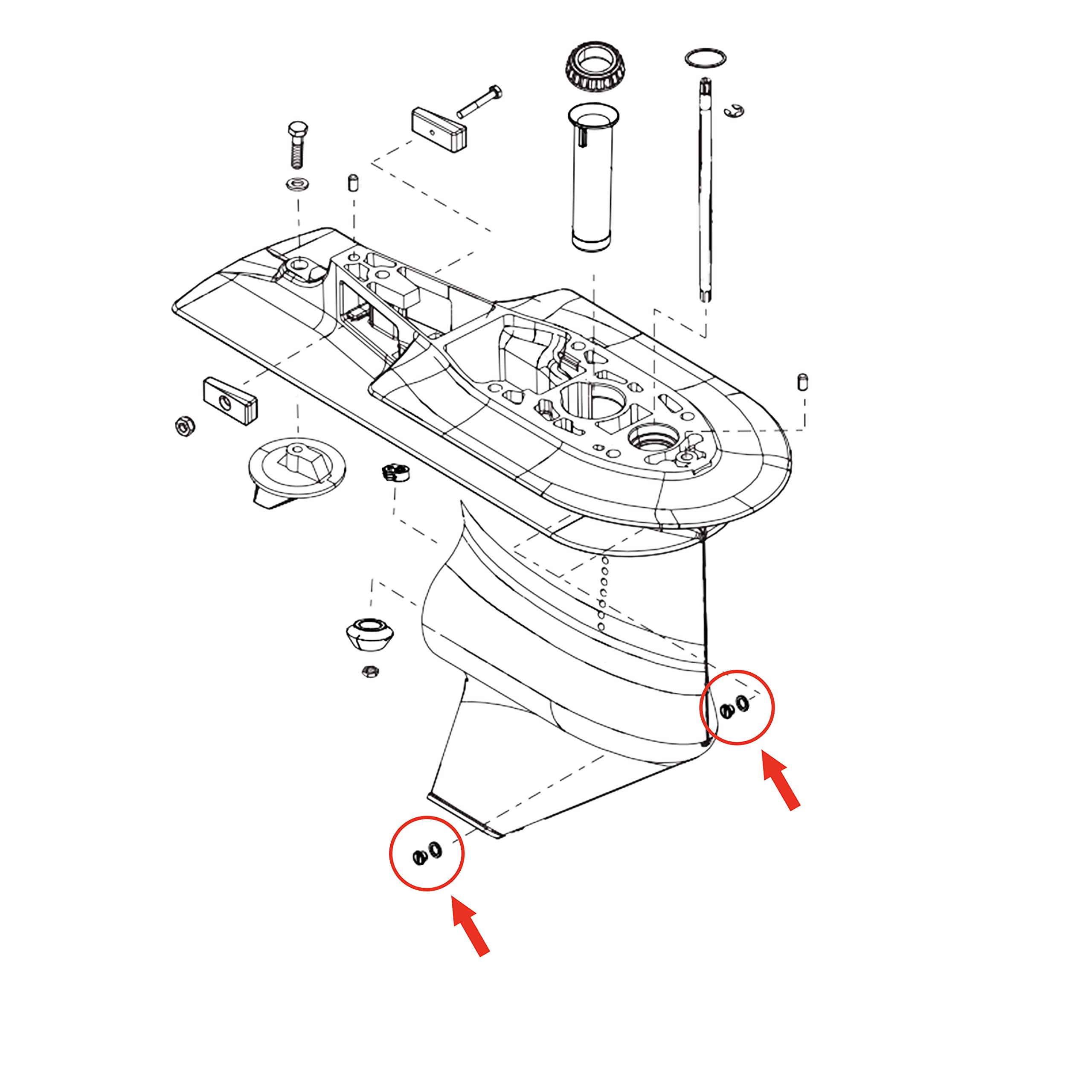 A.A Drain Screw Kit Replacement for Mercury Marine MerCruiser Quicksilver Gear Case - 10-79953A2, 18-2244, 10-79953Q04 (1)