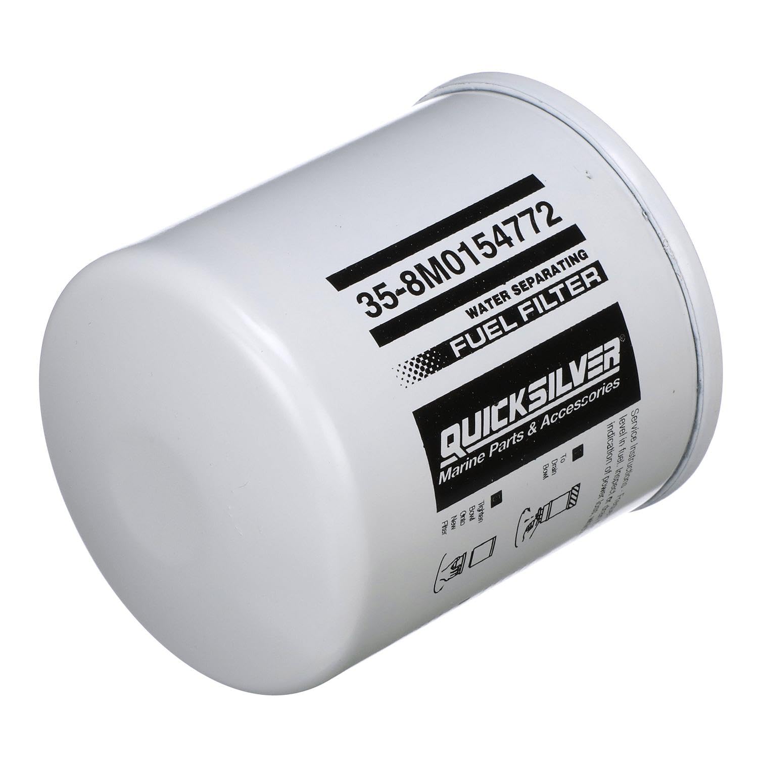 Quicksilver 8M0154772 Water Separating Fuel Filter for Select Johnson and Evinrude Outboards