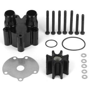 water pump housing and impeller repair kit - compatible with sierra 18-3150, quicksilver 807151a14, mercury 46-807151a14, 46-807151a7 mercruiser alpha, bravo engines fresh raw pump marine inboard