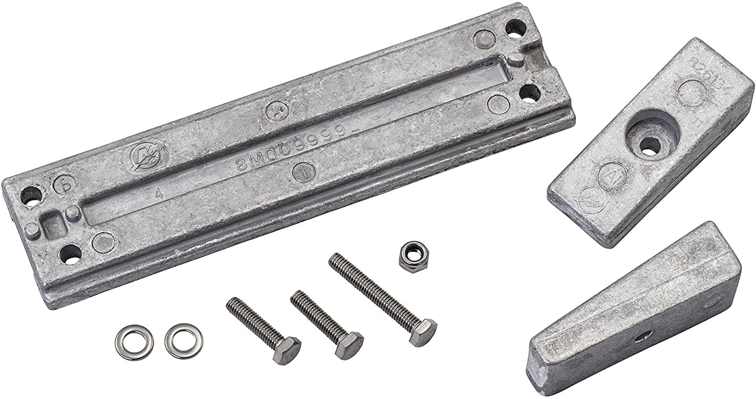 US Marine Products LLC Zinc Anode Kit Fits Mercury and Mariner Outboards Includes Hardware Replaces Quicksilver 8M0107546