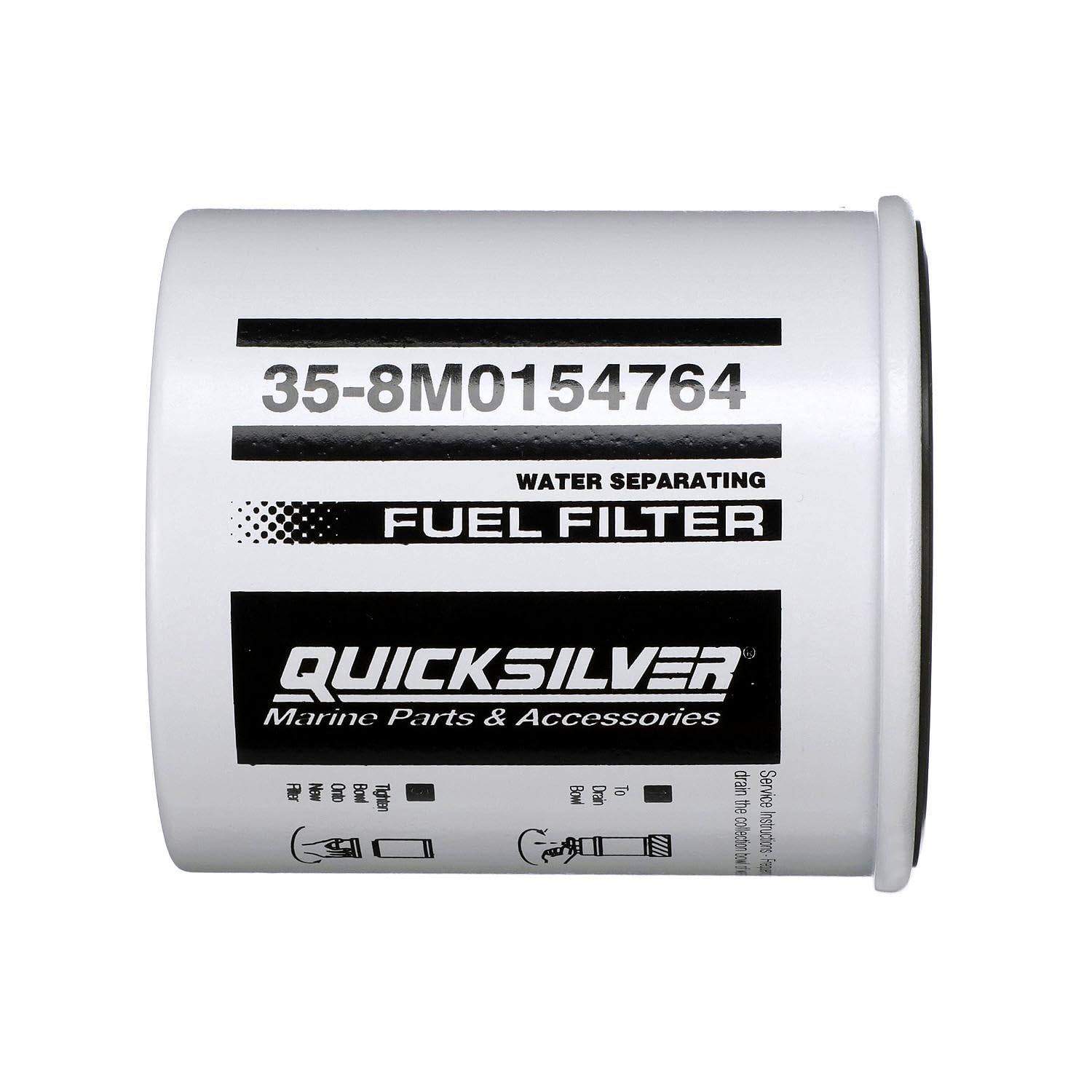 Quicksilver 8M0154764 Water Separating Fuel Filter for Select Honda and Suzuki Outboards