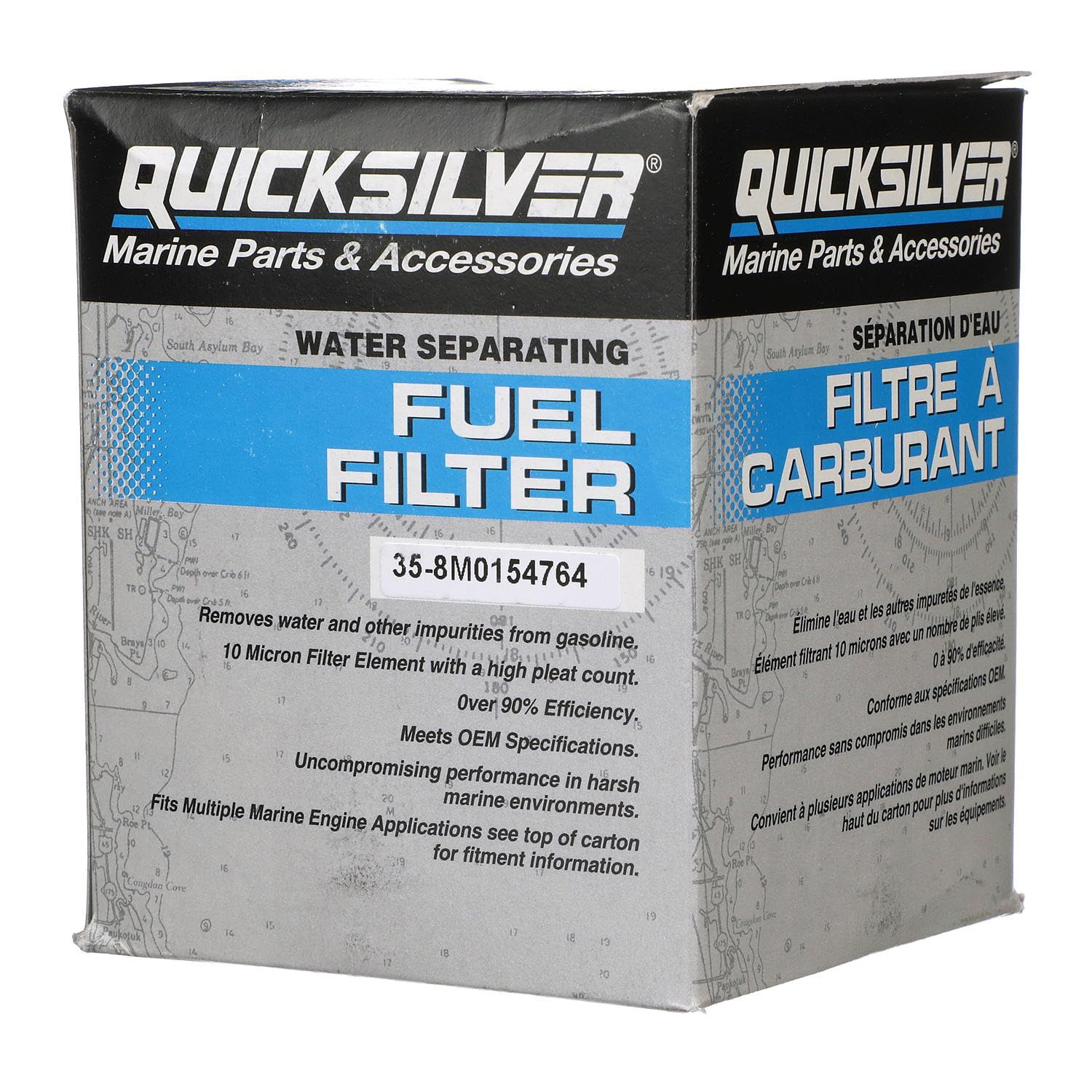 Quicksilver 8M0154764 Water Separating Fuel Filter for Select Honda and Suzuki Outboards