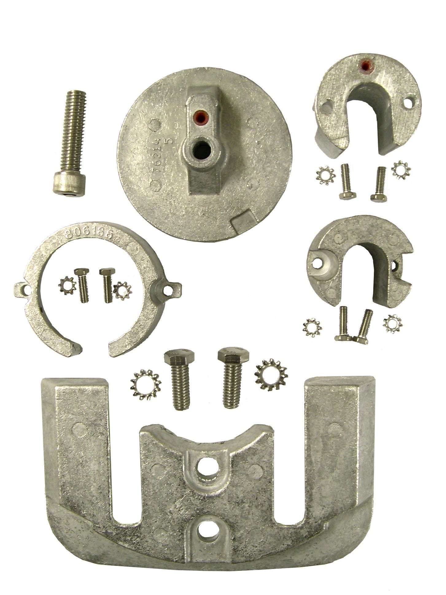 US Marine Products LLC Zinc Anode Kit for Mercruiser Bravo 1 Outdrives Includes Hardware Replaces Mercury 97-888758Q02, Quicksilver 888758Q02, Martyr CMBRAVO1KITZ, Seachoice 95041, Tecnoseal 20803