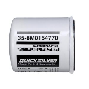 quicksilver 8m0154770 water separating fuel filter for select volvo penta, cobra efi, johnson/evinrude 100-300 hp outboards