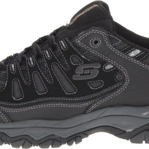 Skechers mens Afterburn M. Fit fashion sneakers, Black, 10.5 US