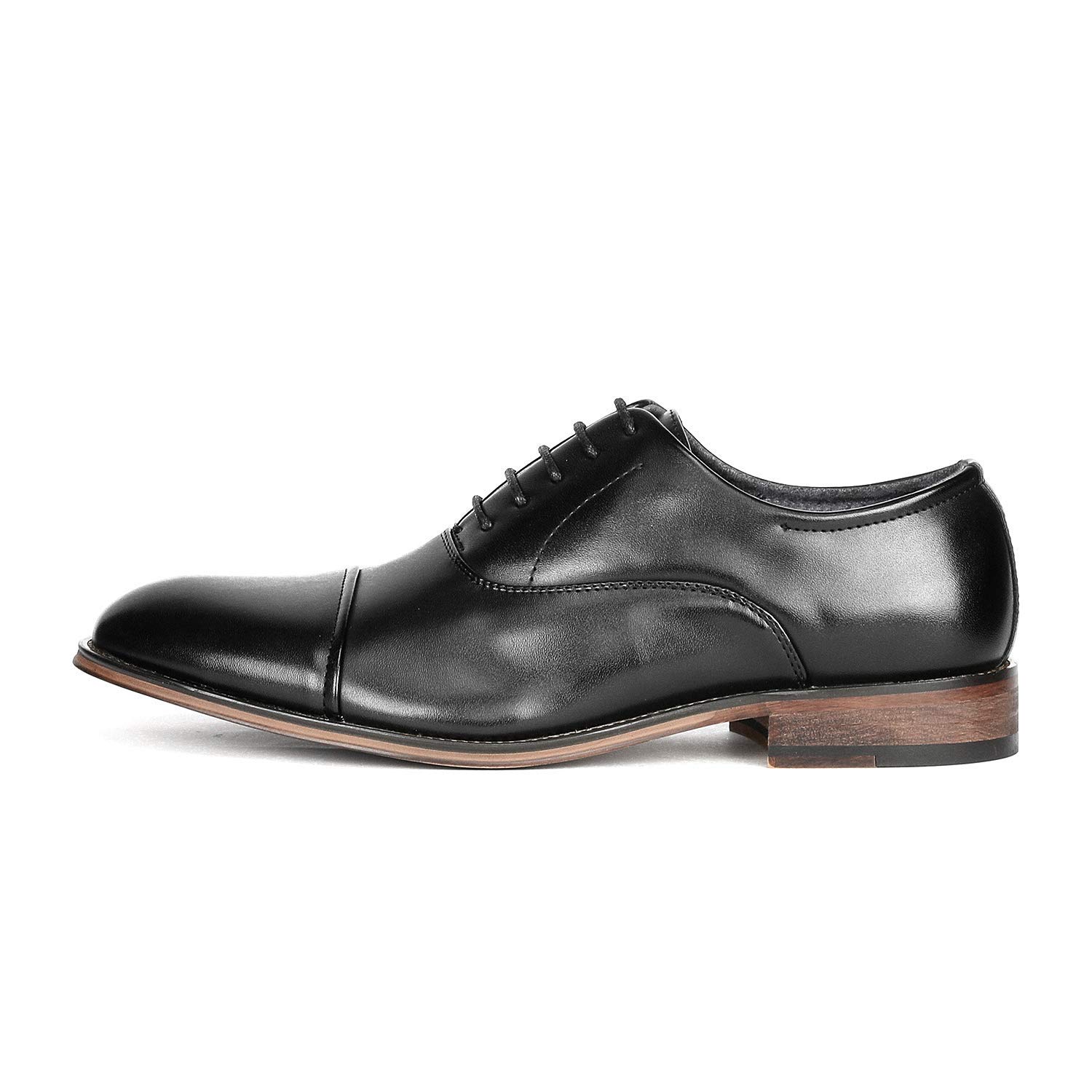 Bruno Marc Mens Lace Up Soft Cap-Toe Formal Dress Shoes, 2/Black - 13 (Oxford)