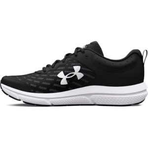 under armour men's charged assert 10, (001) black/black/white, 10.5, us