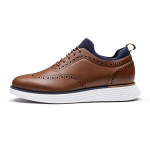 Bruno Marc Men's Dress Sneakers Oxfords Casual Formal Business Wingtip Brogue Shoes,BROWN,SIZE 10.5,SBOX2326M