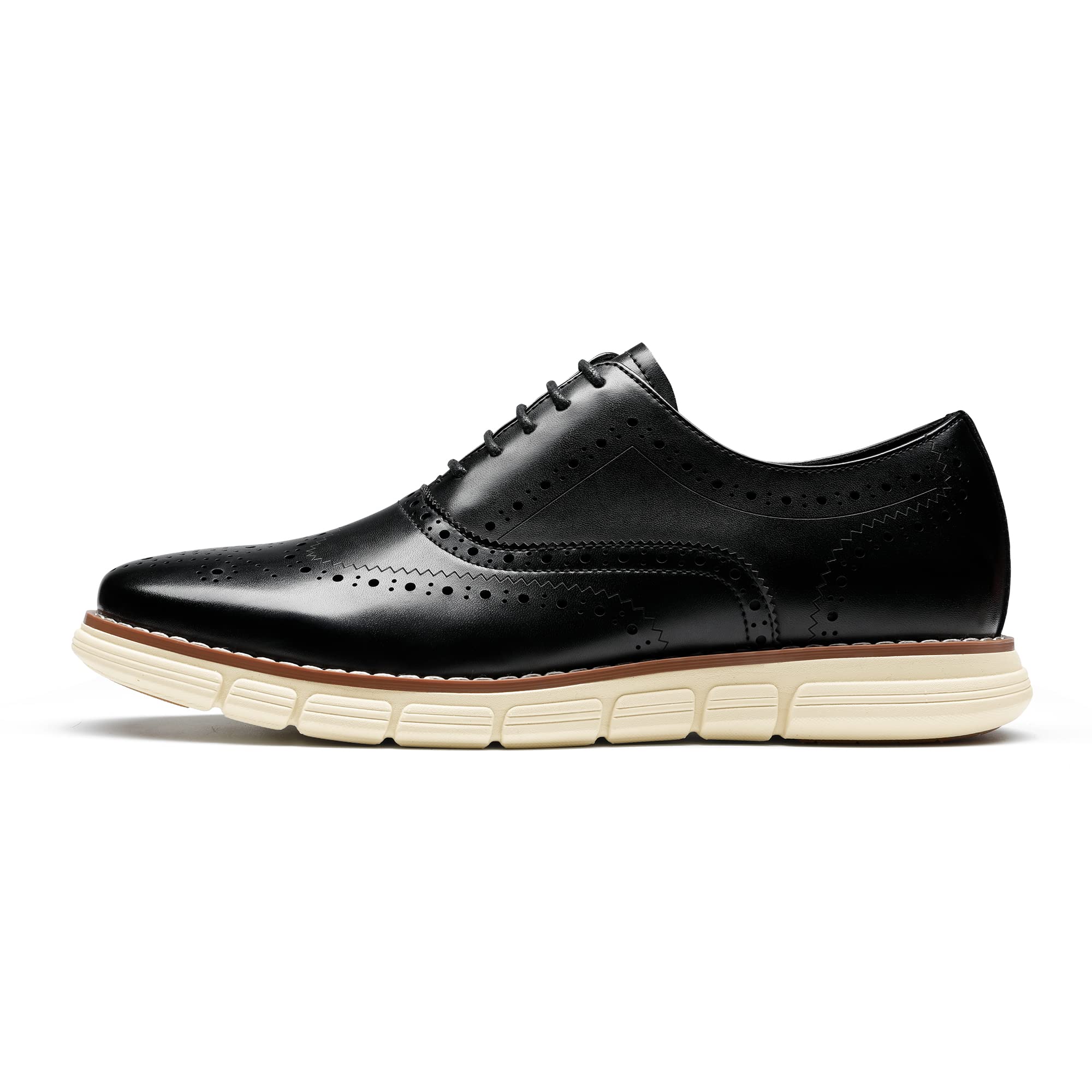 Bruno Marc Men's Dress Sneakers Casual Wingtip Derby Oxford Formal Shoes Black Size 10.5 M US GRANDWING