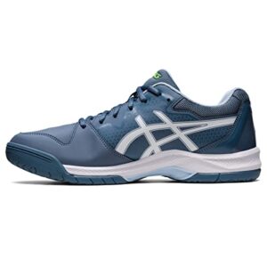 asics men's gel-dedicate 7 tennis shoes, 10.5,steel blue/white