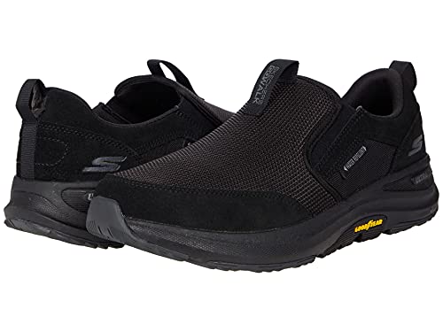 Skechers Men's Go Walk Outdoor-Athletic Slip-On Trail Hiking Shoes with Air Cooled Memory Foam, Black, 11.5