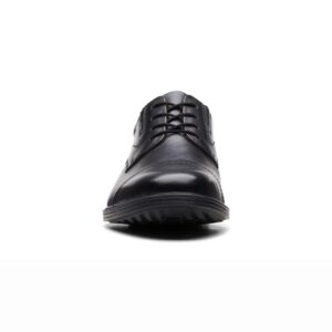 Clarks mens Whiddon Cap Oxford, Black Leather, 9.5 US