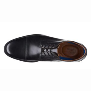 Clarks mens Whiddon Cap Oxford, Black Leather, 9.5 US