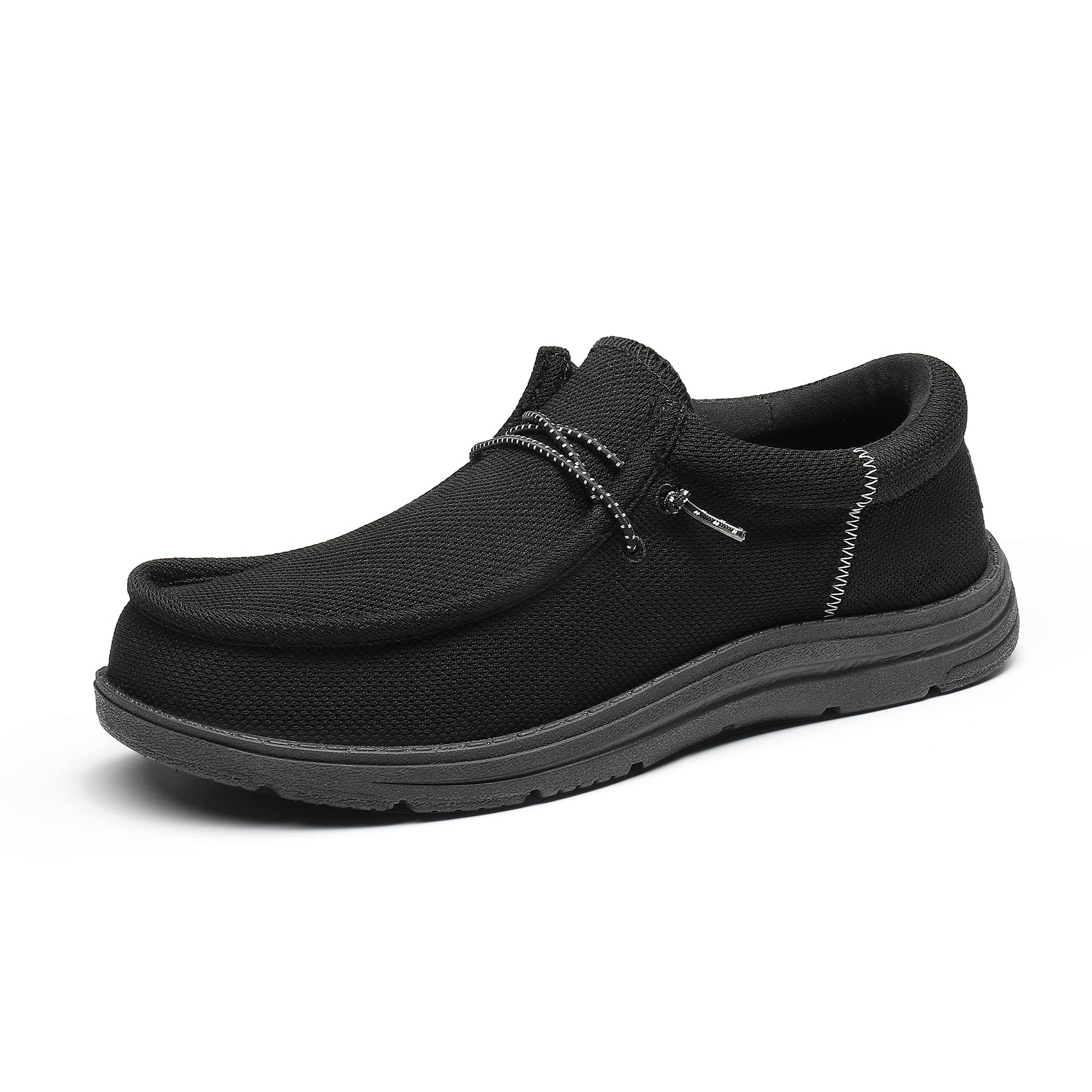 Bruno Marc Men's Arch Support Casual Slip-on Shoes Loafers for Men Non Slip Comfortable Boat Shoes, Black, Size 10, SBLS2302M