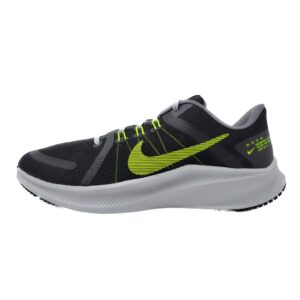 nike men's quest 4 platform running shoes, black/volt-dk smoke grey, 10 m us