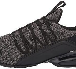 PUMA mens Axelion Running Shoe, Puma Black-castlerock, 9.5 US