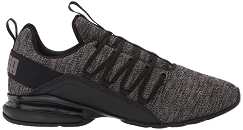 PUMA mens Axelion Running Shoe, Puma Black-castlerock, 9.5 US