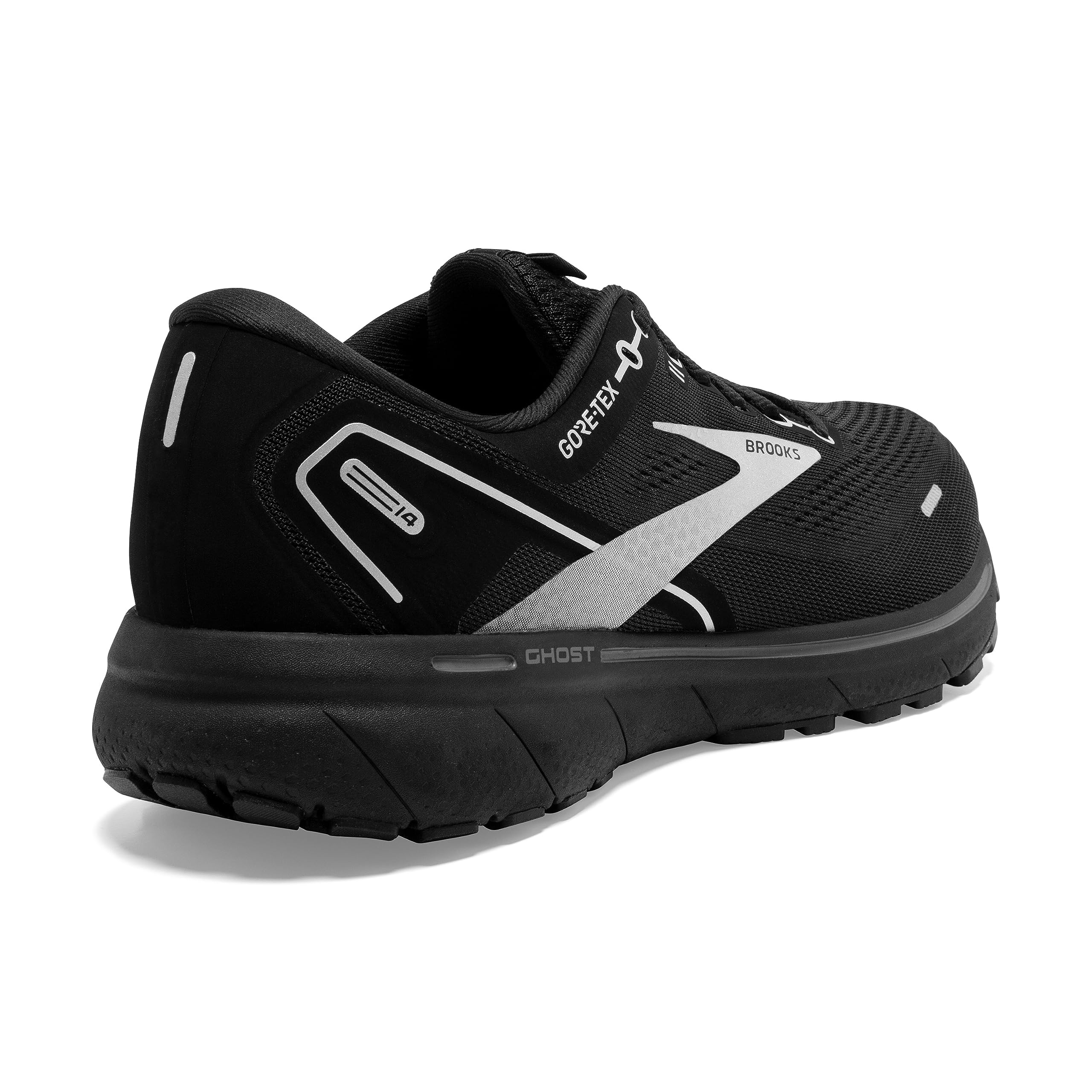 Brooks Men's Ghost 14 GTX Waterproof Neutral Running Shoe - Black/Black/Ebony - 9 Medium